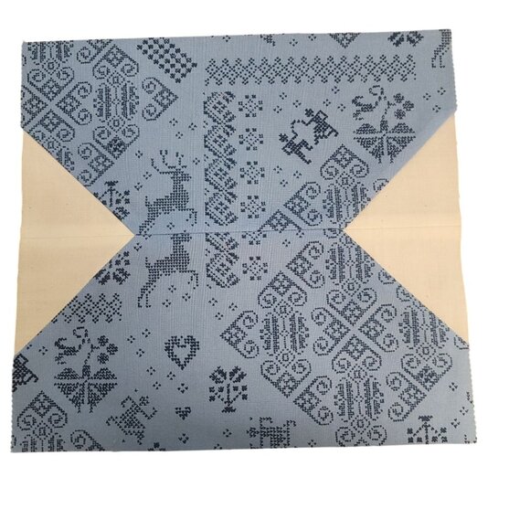 Snowball 14 Completed Quilting Blocks 10" Nordic Design Cotton Fabric Squares - Picture 3 of 16